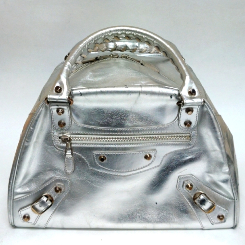 Balenciaga Paris Satchel in Silver GUC